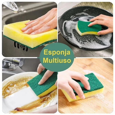 Dispenser 2 em 1 para Detergente e Porta Esponja – Praticidade e Organização na Sua Cozinha!