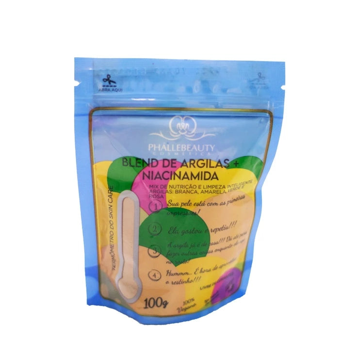 Conjunto de 7 Pacotes de 100g de Argilas PhálleBeauty - Para uma Pele Equilibrada e Livre de Impurezas!