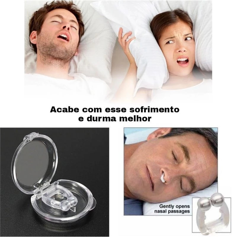 Kit 4 Clipe Nasal Anti-Ronco - Dispositivo para Respirar Melhor e Combater a Apneia