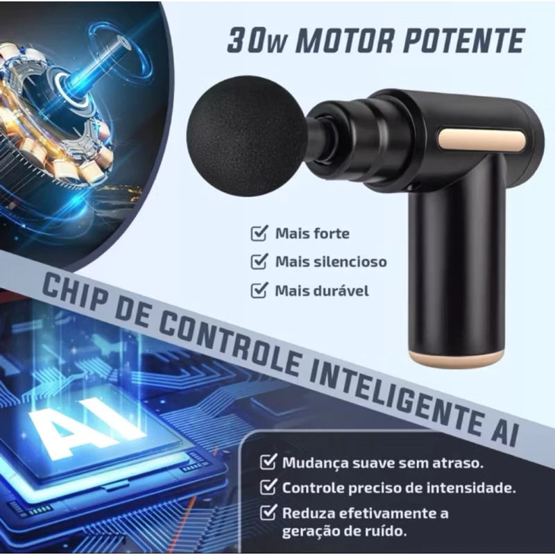 Massageador Elétrico Profissional de Alta Frequência para Massagem Muscular 110V/220V