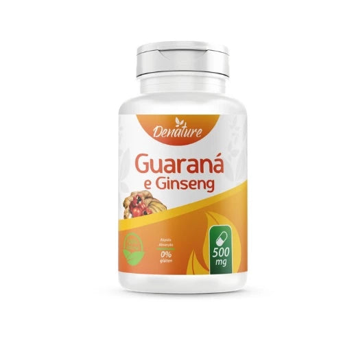 Energia Natural: Guaraná e Ginseng - 60 Cápsulas de 500mg para Vitalidade e Foco!